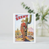 Martini Szeny ~ Vintag Cowboy Wonder Magic Act Postkarte (Stehend Vorderseite)