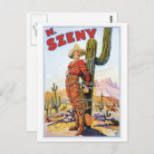 Martini Szeny ~ Vintag Cowboy Wonder Magic Act Postkarte (Vorne/Hinten)