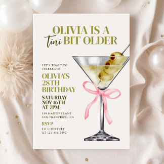 Martini Themed Birthday Invite, ein Tini-bisschen Einladung