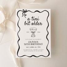 Martini Themed Birthday Invite, ein Tini-bisschen 