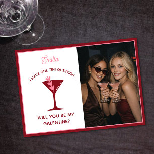 Martini-Themen-Galentine's Day - Süße beste Freund Feiertagskarte