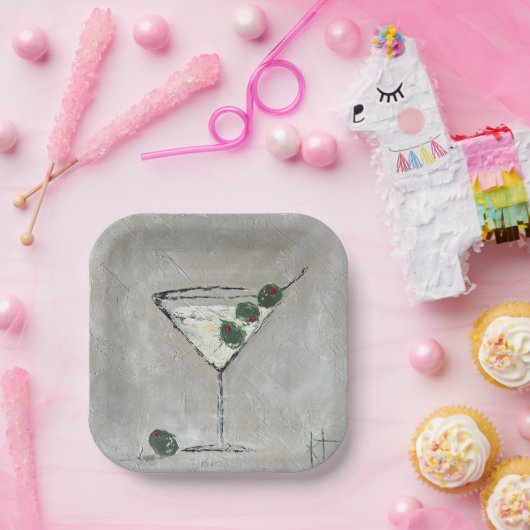 Martini Time 7" Papierplatte Pappteller (Party)