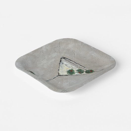 Martini Time 7" Papierplatte Pappteller (Gewinkelt)