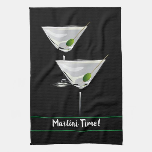 Martini-Time-Bar Geschirrtuch (Vertikal)
