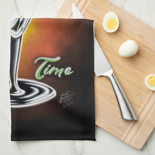 Martini Time Geschirrtuch (Viertel Falte)