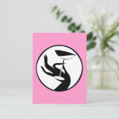 Martini Time High Fashion Art Deco Design Postkarte (Stehend Vorderseite)