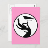Martini Time High Fashion Art Deco Design Postkarte (Vorne/Hinten)