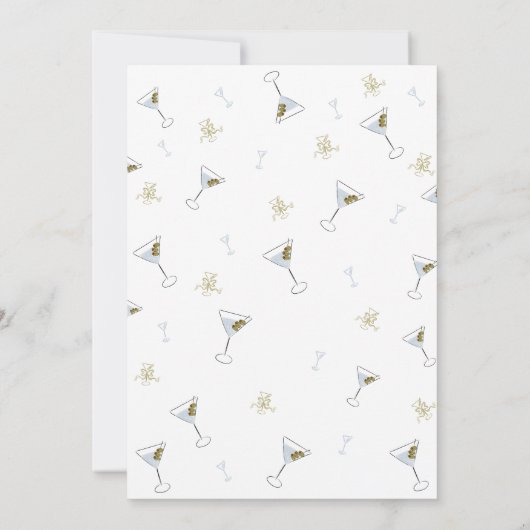 Martini Tini Bit Ältere Erwachsene Einladung zum G (Rückseite)