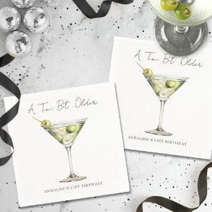 Martini Tini ein bisschen ältere Geburtstagsfeier Serviette