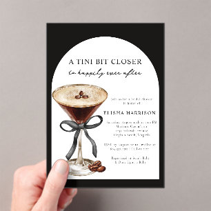 Martini Tini Ein Bisschen Näher Streifen Junggesel Acryleinladungen