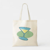 Martini trinken in einem Glas-Tote-Beutel Tragetasche (Rückseite)