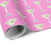 Martini trinkt pink geschenkpapier (Rolleneckpunkt)