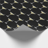 Martini trinkt schwarz geschenkpapier (Ecke)