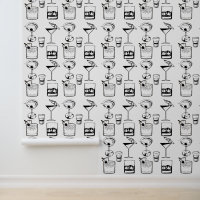 Martini und Cocktails Schwarz und Weiß Modernes Ge