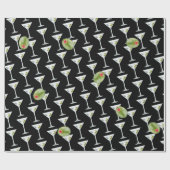 Martini und Olive Geschenkpapier (Flach)