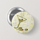Martini und Oliven Button (Vorne & Hinten)