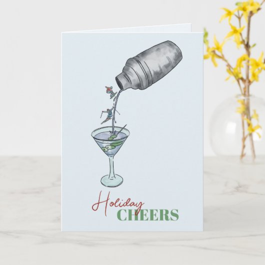 Martini- und Skiurlaub Karte (Gelbe Blume)