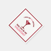  Martini Valentine Chic & Trendy Galentines Day Serviette (Ecke)