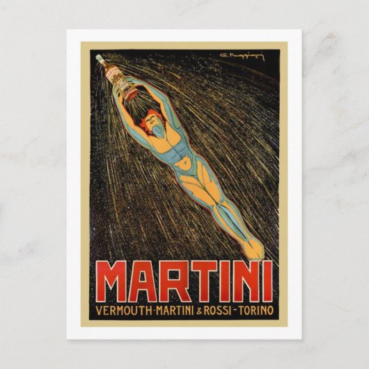 Martini Vermouth Postkarte (Vorderseite)