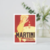 Martini Vermouth Torino Postkarte (Stehend Vorderseite)