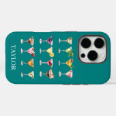 Martini-Wahnsinn-Monogramm Case-Mate iPhone Hülle (Rückseite (Horizontal))