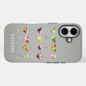 Martini-Wahnsinn-Monogramm Case-Mate iPhone Hülle (Rückseite (Horizontal))