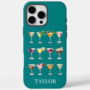 Martini-Wahnsinn-Monogramm iPhone 16 Pro Max Hülle