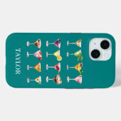 Martini-Wahnsinn-Monogramm Case-Mate iPhone Hülle (Rückseite (Horizontal))
