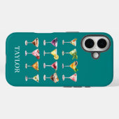 Martini-Wahnsinn-Monogramm Case-Mate iPhone Hülle (Rückseite (Horizontal))