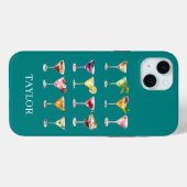 Martini-Wahnsinn-Monogramm Case-Mate iPhone Hülle (Rückseite (Horizontal))