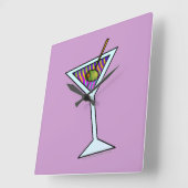 MARTINI WALL CLOCK QUADRATISCHE WANDUHR (Winkel)