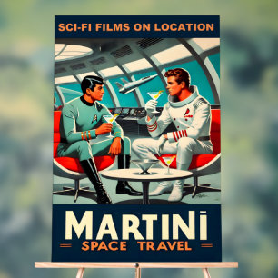 Martini Weltraum-Reiseplakat Science-Fiction-Filme Acrylschild