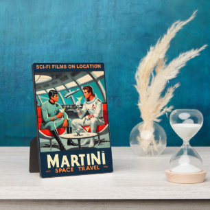Martini Weltraum-Reiseplakat Science-Fiction-Filme Fotoplatte