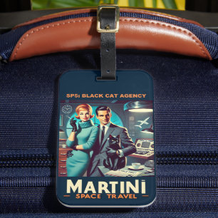 Martini Weltraum-Reiseplakat SP5: Black Cat Agency Gepäckanhänger