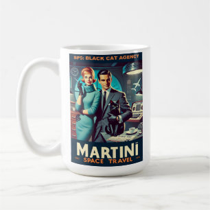 Martini Weltraum-Reiseplakat SP5: Black Cat Agency Kaffeetasse