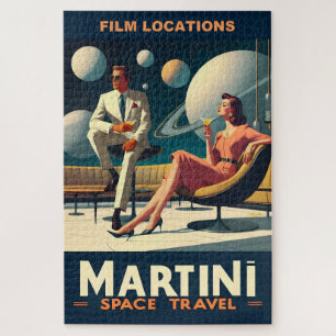 Martini Weltraum-Reiseplakate Film Locations Puzzle