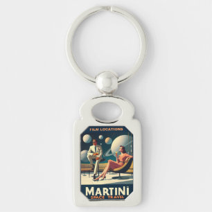Martini Weltraum-Reiseplakate Film Locations Schlüsselanhänger