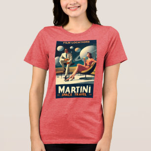 Martini Weltraum-Reiseplakate Film Locations Tri-Blend Shirt