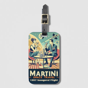 Martini Weltraum-Reiseplakate Flugbesatzung  Gepäckanhänger