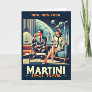 Martini Weltraum-Reiseplakate Neu, New York Karte