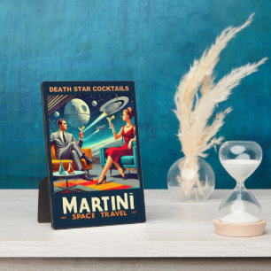 Martini Weltraum-Reiseplakate Todesstern Cocktails Fotoplatte