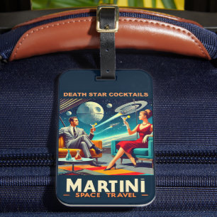 Martini Weltraum-Reiseplakate Todesstern Cocktails Gepäckanhänger