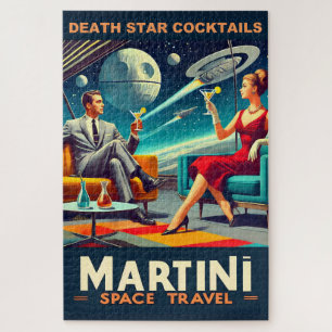 Martini Weltraum-Reiseplakate Todesstern Cocktails Puzzle