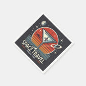 Martini Weltraumfahrt 1957 Space Age Logo Serviette (Ecke)