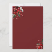 Martini White Poinsettia Holiday Open House Einladung (Rückseite)