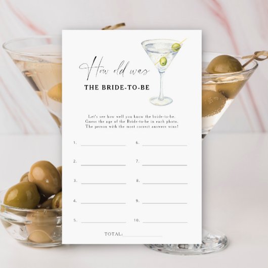 Martini - Wie alt war die Braut, um zu spielen