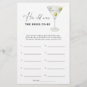 Martini - Wie alt war die Braut, um zu spielen (Vorderseite)