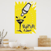 Martini-Zeit Poster (Küche)