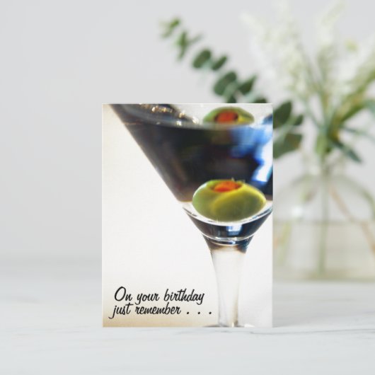 Martini-Zeit! Postkarte (Stehend Vorderseite)