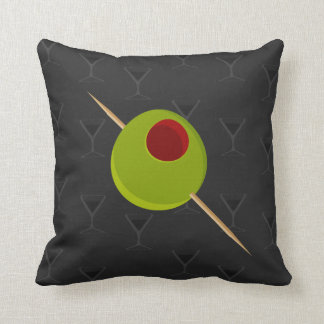 Martini-Zeit-Schwarz-Kissen Kissen